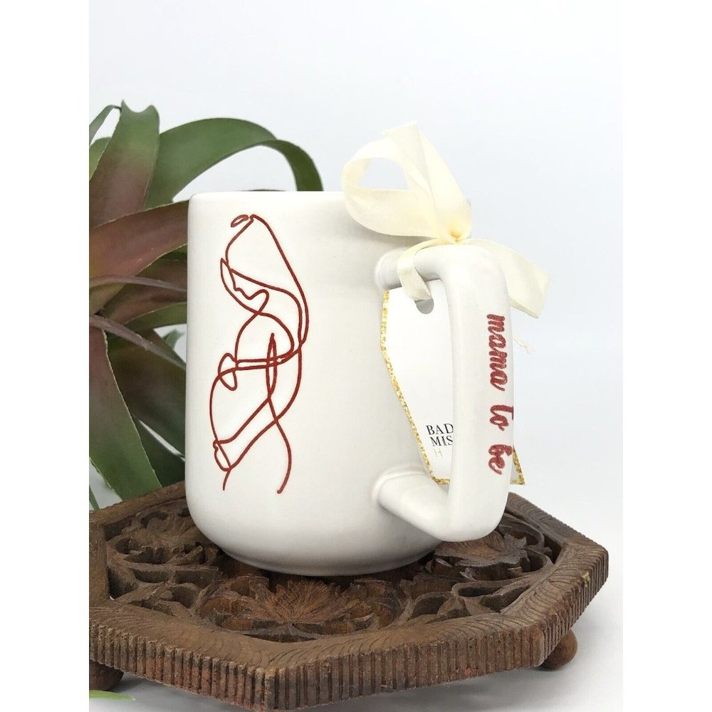 Boho Baby Bump Mama to Be 24 oz Coffee Mug Tea Cup Badgley Mischka Pregnant Mom